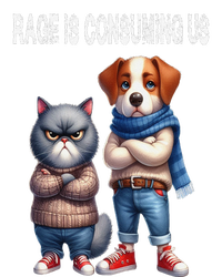 Cat & Dog Silly Staring Rage Is Consuming Us T-Shirt