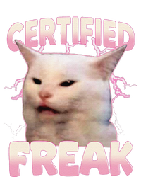 Cat Meme Certified Freak Eat Cement Cursed Cat Funny Sustainable Beanie