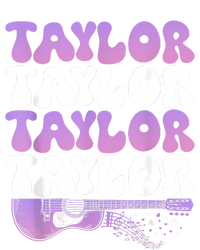 Girl Retro Taylor First Name Personalized Groovy 80S T-Shirt