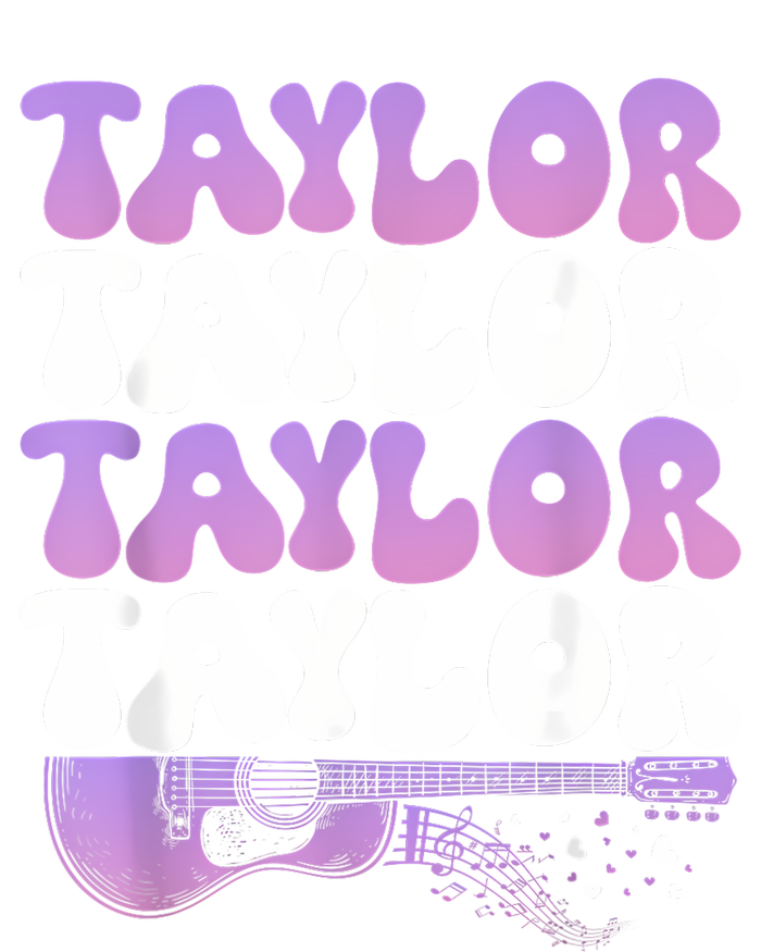 Girl Retro Taylor First Name Personalized Groovy 80S T-Shirt