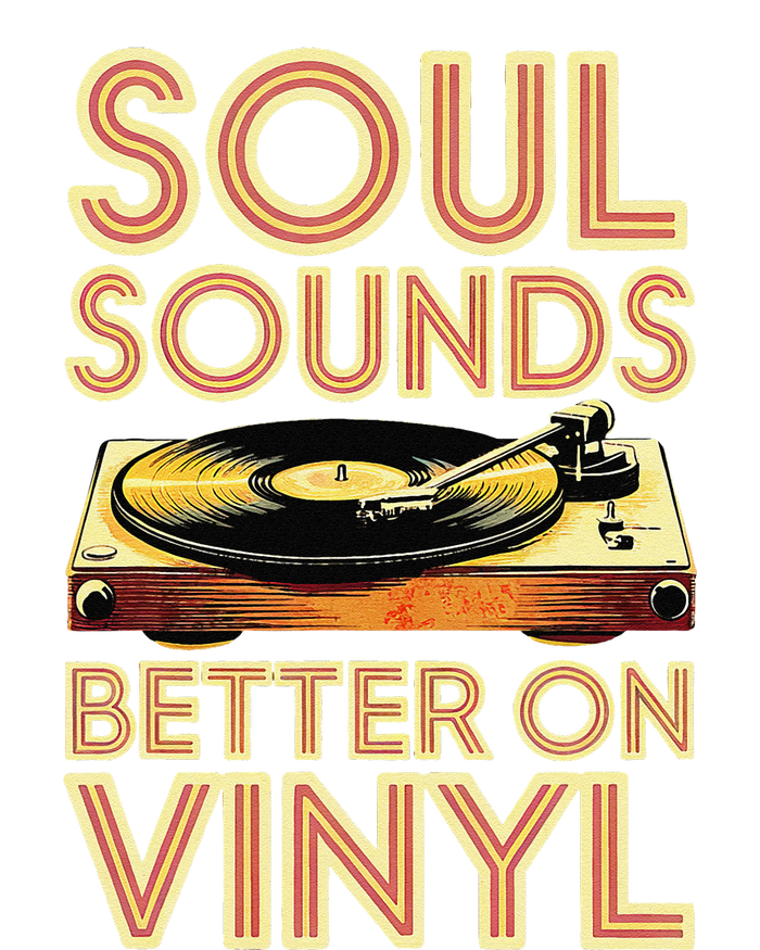 Soul Sounds Better On Vinyl Retro 70s Music Disco Funky T-Shirt