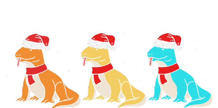 Christmas Komodo Dragon Santa Hat Monitor Lizard T-Shirt