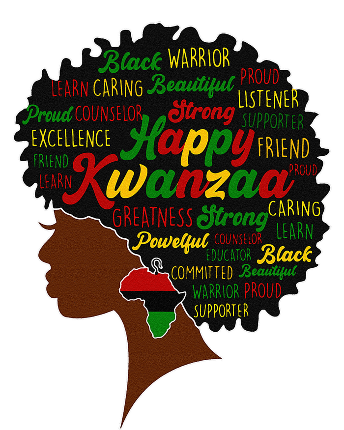 Happy Kwanzaa African Pride Black Woman Seven Principles T-Shirt