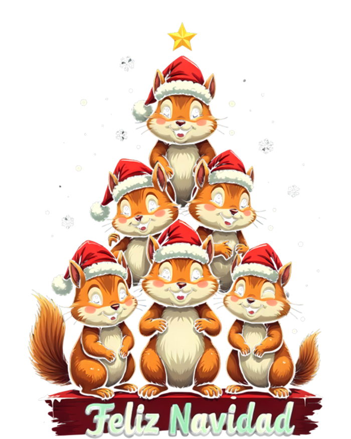 Feliz Navidad Xmas Funny Squirrel Lover Christmas Tree Great Gift T-Shirt