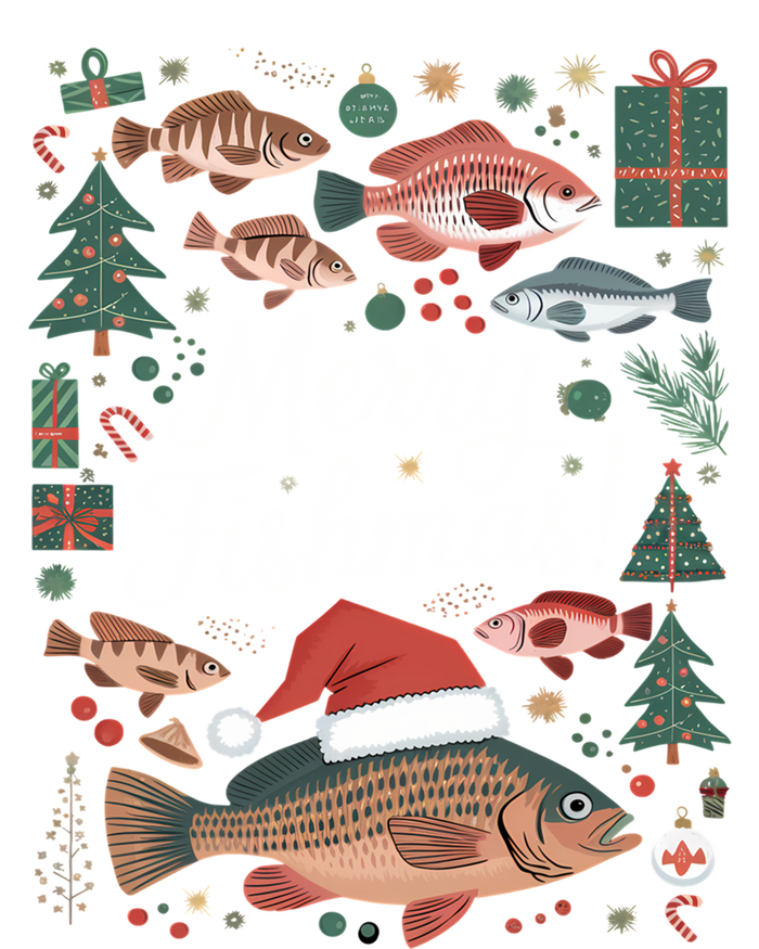 Fish Angler Christmas Merry Fishmas Carp Funny Meaningful Gift T-Shirt