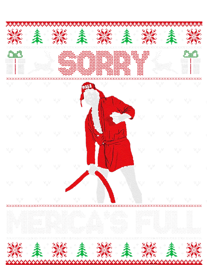 Sorry MericaS Full Funny Trump Maga Ugly Sweater Christmas T-Shirt