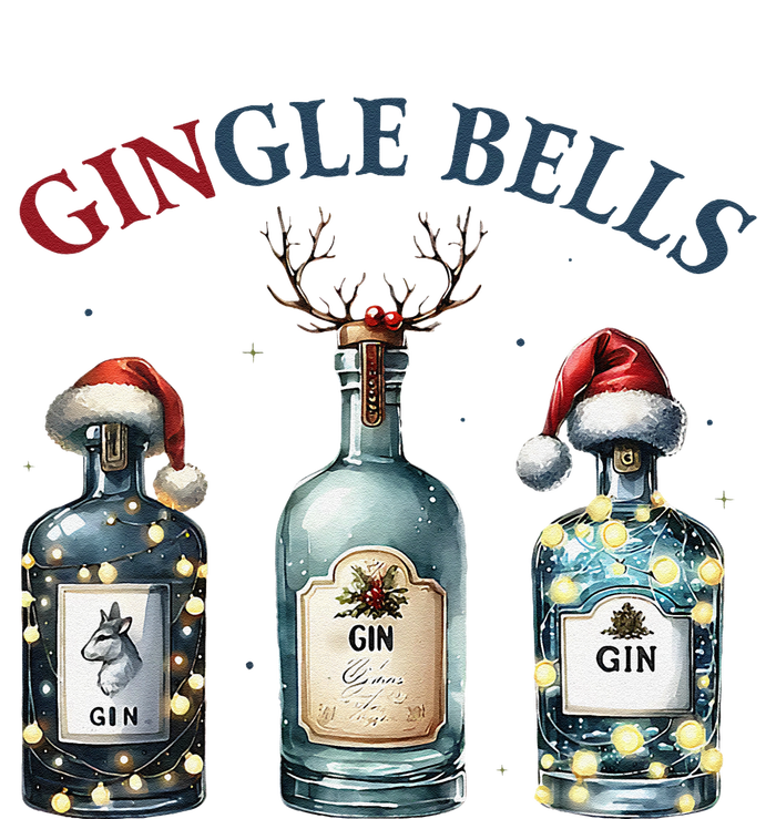 Christmas Drinking Gingle Bells Gin Humorous Alcohol Lovers T-Shirt