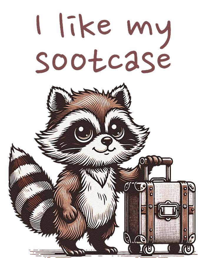 Vintage Funny I Like My Suitcase Raccoon T-Shirt