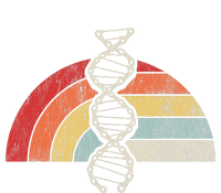 Retro Dna Strand Over Vintage Rainbow T-Shirt