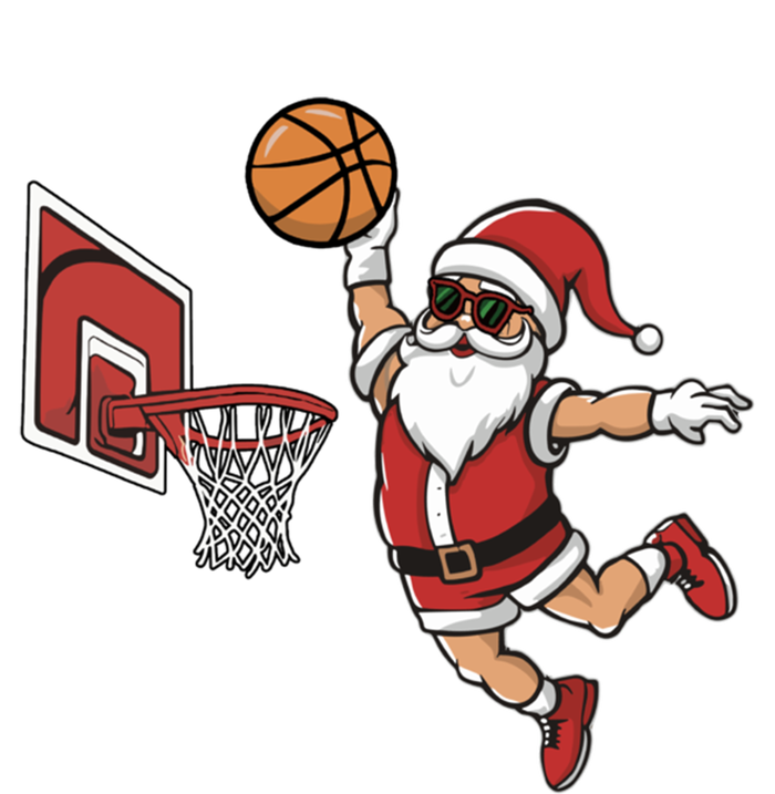 Funny Christmas Santa Claus Dunking A Basketball Cool Gift T-Shirt