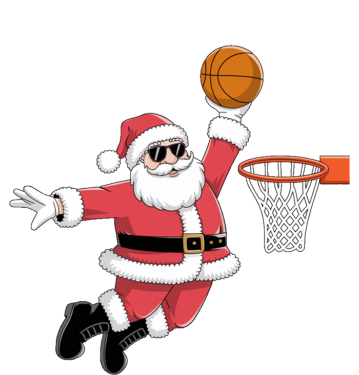 Funny Christmas Santa Claus Dunking A Basketball Xmas Gift T-Shirt