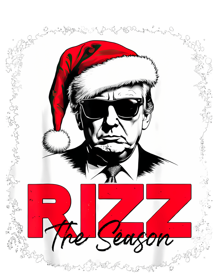 Rizz The Season Cool Santa Trump Christmas Womens Cotton Relaxed Long Sleeve T-Shirt