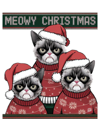 Meowy Christmas Grumpy Annoyed Cat Ugly Design Gift Sweatshirt