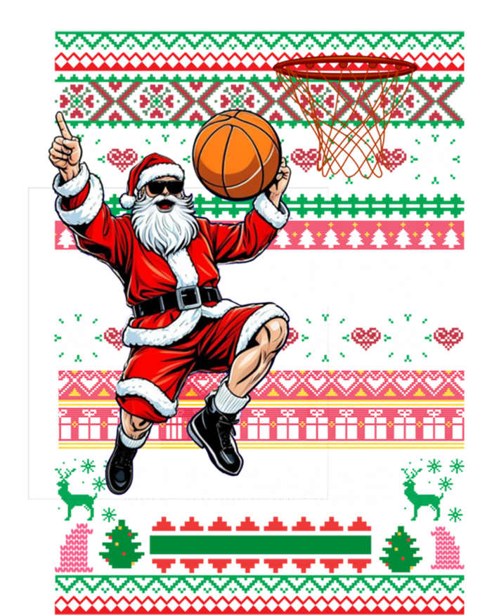 Merry Swishmas Christmas Santa Claus Dunking A Basketball Cute Gift Kids Hoodie