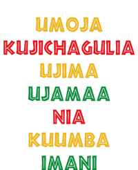 Umoja Kujichagulia Ujima Ujamaa Nia Kuumba Imani T-Shirt