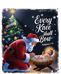 Every Knee Shall Bow Jesus Christian Santa Xmas Christmas T-Shirt