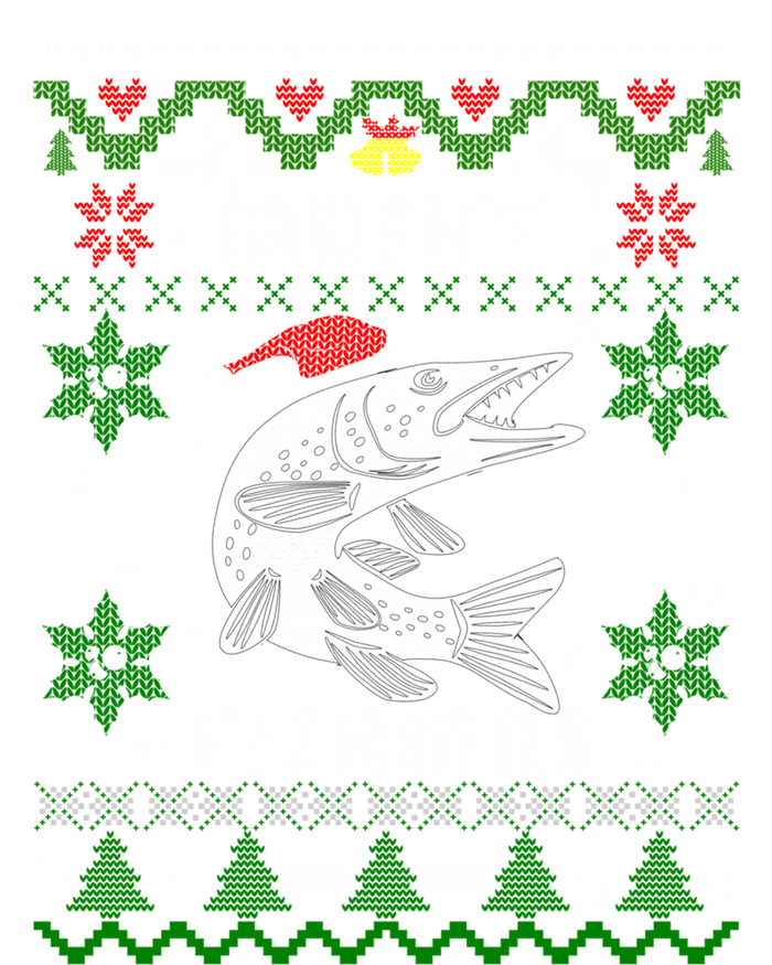 Muskie Angler Fishmas Musky Fishing Funny Gift Ugly Christmas Gift Coaster