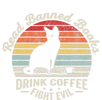 Read Banned Books Drink Coffee Fight Evil Cat T-Shirt