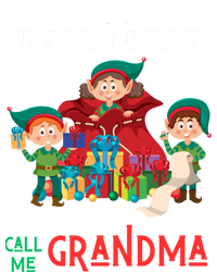 My Favorite Elves Call Me Grandma Elf Ugly Christmas Gift Stripe Pom Pom Beanie