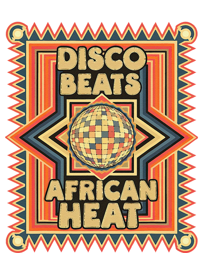 Disco Beats African Heat Retro 1970s Soul Music Cooling Performance Long Sleeve Crew