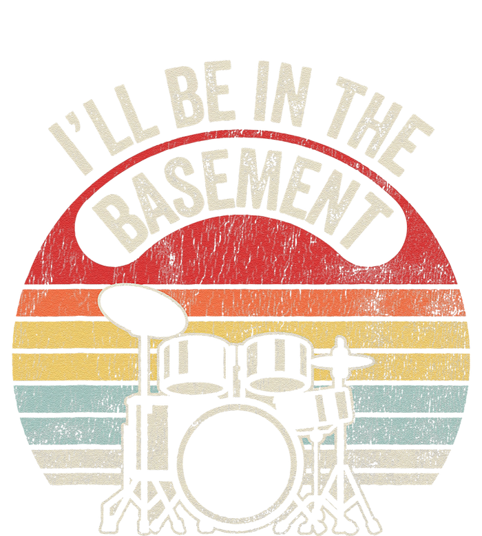 ILl Be In The Basement Drum Set Retro Vibe T-Shirt