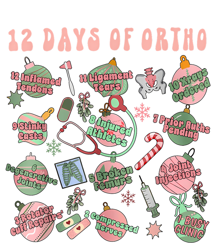 Christmas Orthopedic 12 Days Of Ortho Ortho Nurse Group Team 7-Panel Snapback Hat