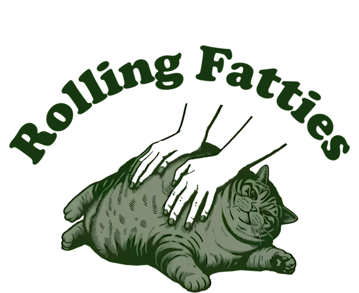 Rolling Fatties Cat Hoodie Humorous Fat Cat T-Shirt