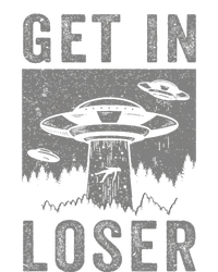 Retro Vintage Get In Loser Funny Ufo Alien Abduction Kids T-Shirt