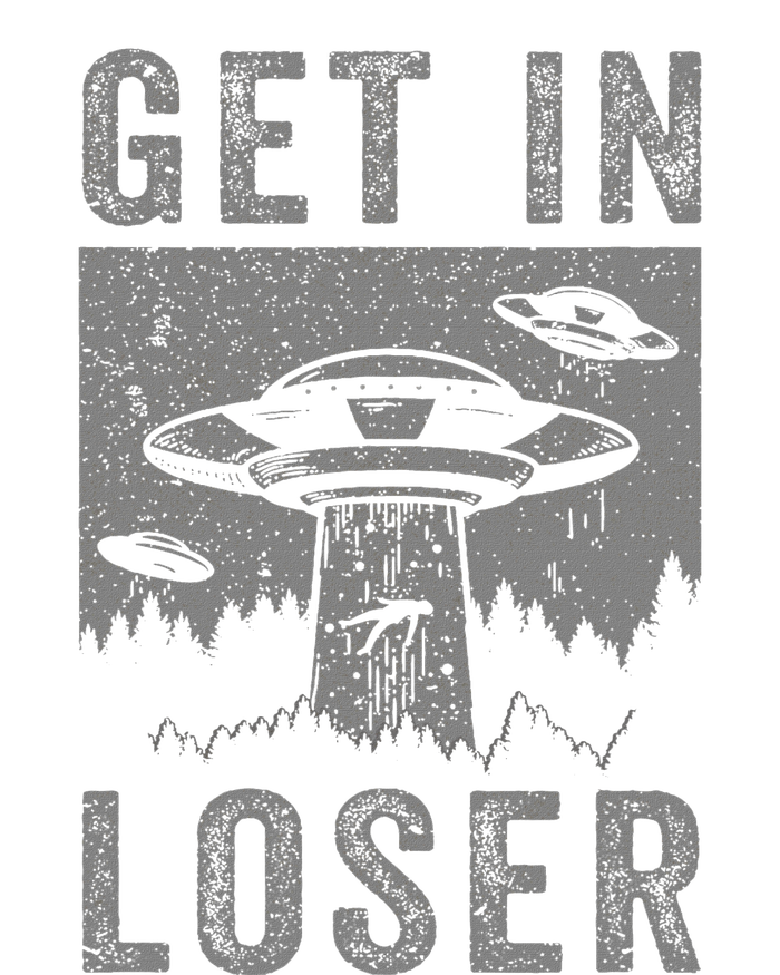 Retro Vintage Get In Loser Funny Ufo Alien Abduction Kids T-Shirt