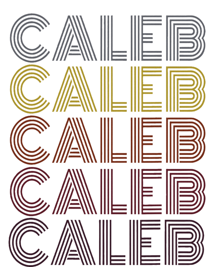 Graphic 365 First Name Caleb Retro Pattern Vintage Style T-Shirt