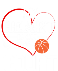 My Heart Is On That Court Basketball Mom Dad Gift Gift Hoodie