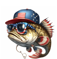 Funny Fishing & Fisherman American Flag Patriotic Vintage High Crown Mesh Back Trucker Hat