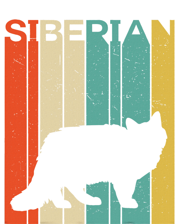 Retro Vintage Siberian Cat Silhouette Siberian Cat Lover T-Shirt