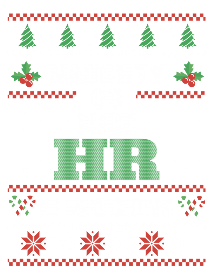 Naughty Or Nice Hu Resources Ager Ugly Christmas Hr Cool Gift T-Shirt