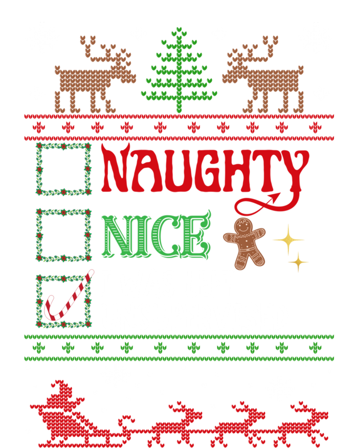 Nice Naughty Was Left Unsupervised Funny Christmas Funny Gift T-Shirt