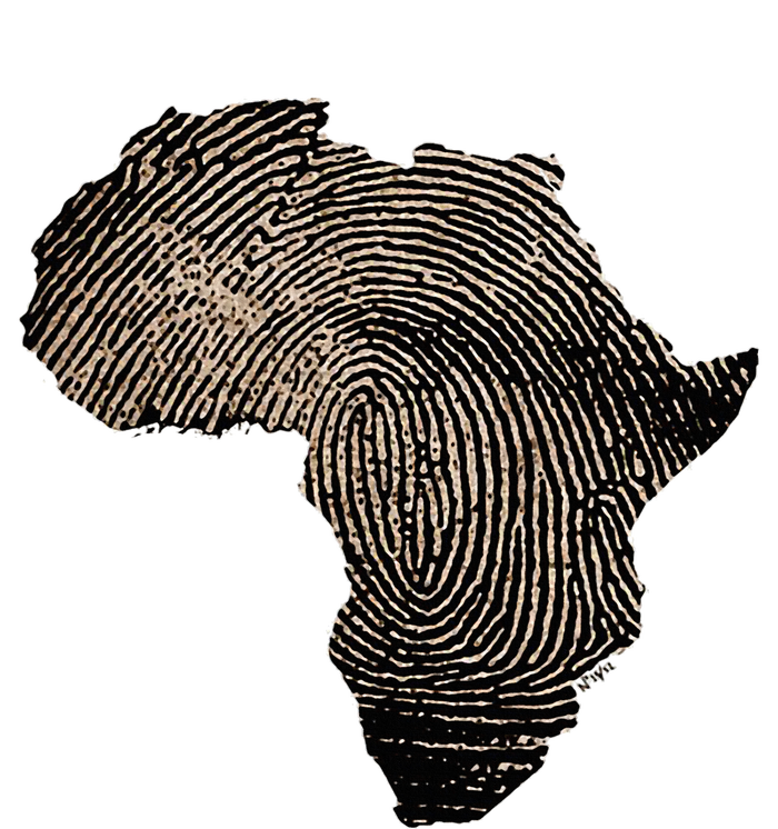 Africa Dna Flag Thumb Fingerprint Roots Proud T-Shirt