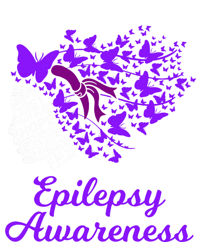 Epilepsy Awareness Day Epilepsy Butterfly Drawstring Bag