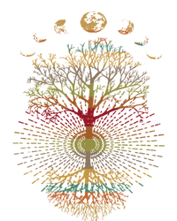 Phases Of The Moon Retro 60S 70S Vibe Tree Of Life Gift Doggie Tank