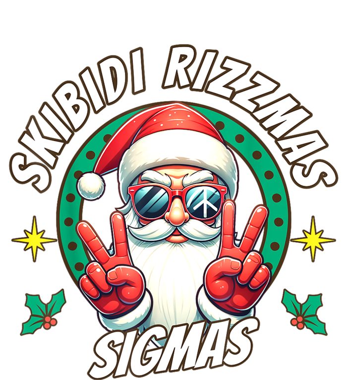 Rizzmas Sigmas Santa Peace Sign T-Shirt