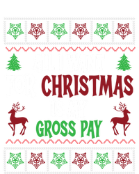 Funny Christmas All I Want Is My Gross Pay Funny Holiday Women's Racerback Tank