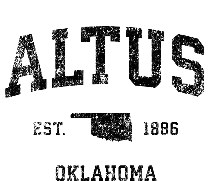 Altus Oklahoma Ok Vintage Sports Design Black Print T-Shirt