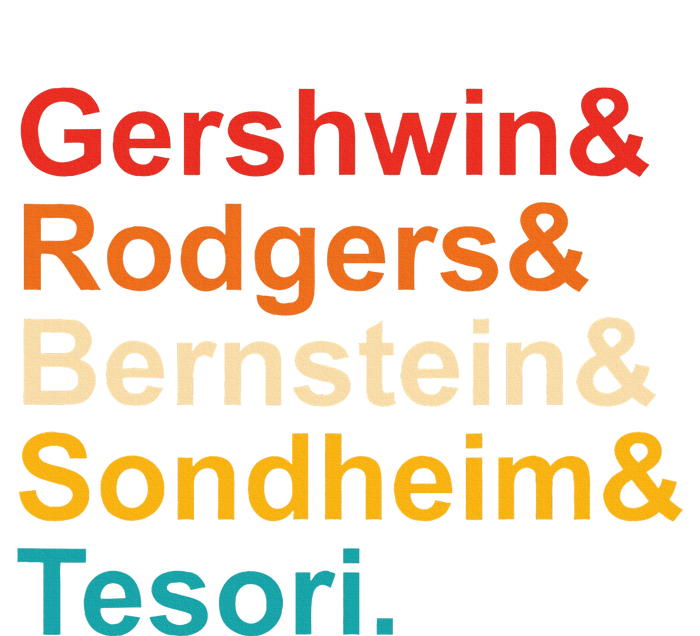 Gershwin& Rodgers& Bernstein& Sondheim& Tesori Retro Poster