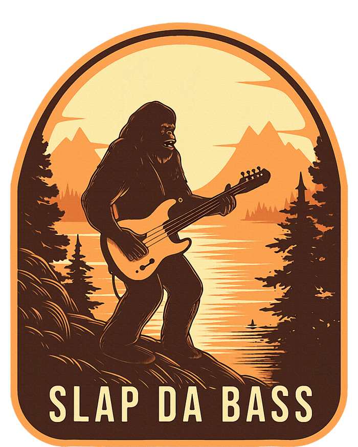 Funny Bigfoot Slap Da Bass Sasquatch Music Lover Bassist T-Shirt