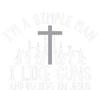 IM A Simple Man I Like Guns And Believe In Jesus Kids Hoodie