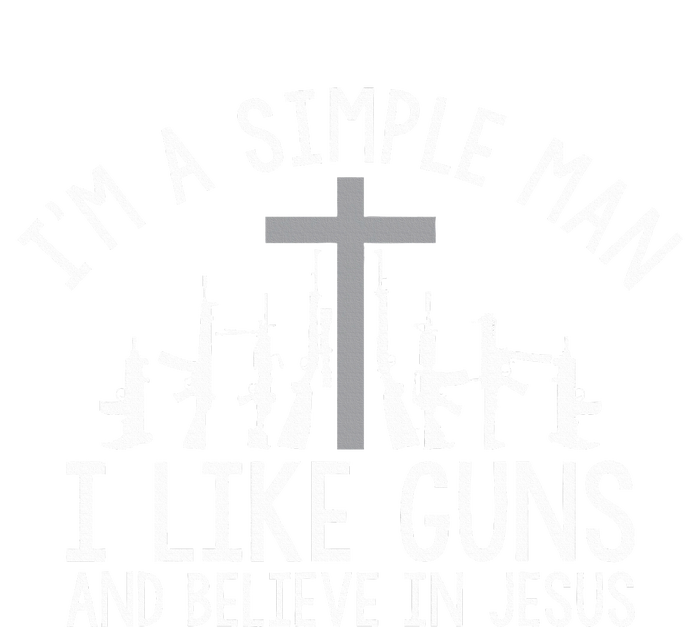 IM A Simple Man I Like Guns And Believe In Jesus Kids Hoodie