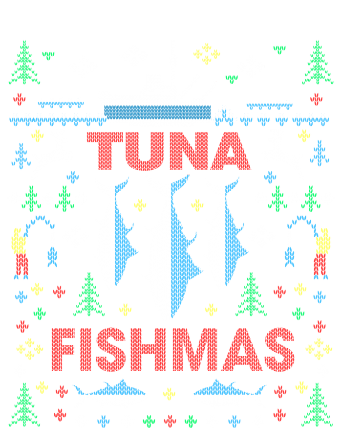 Funny Tuna Fishing Christmas Ugly Party Tuna Fishmas Gift Women's Tri-Blend 3/4-Sleeve Raglan Shirt