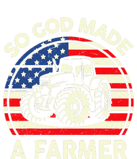 Christian So God Made Farmer Tractor American Flag T-Shirt