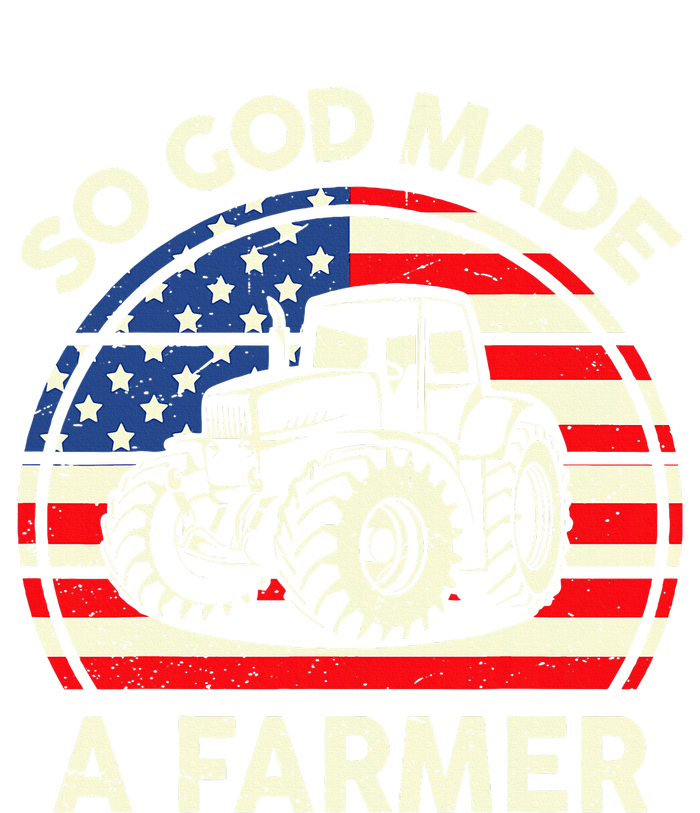 Christian So God Made Farmer Tractor American Flag T-Shirt