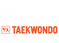 Eat Sleep Taekwondo Repeat Martial Arts Tkd Cool Gift Striped Beanie with Solid Band