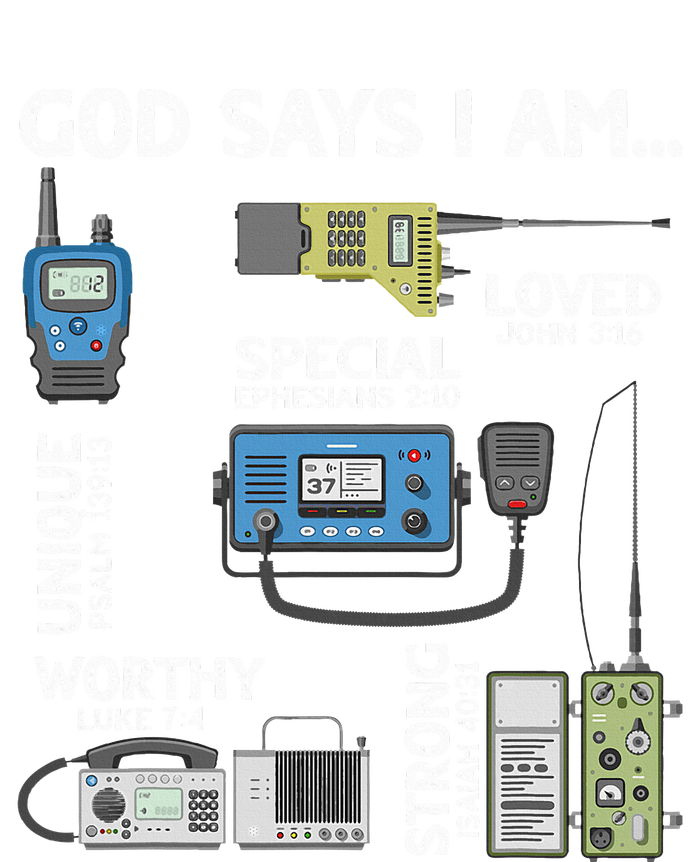 God Says I Am Ham Radio Lover Christian T-Shirt